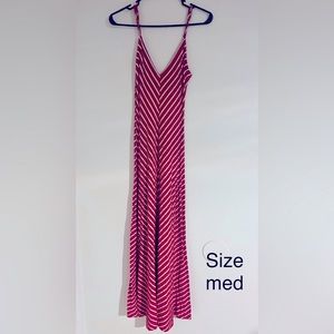 Red and white stripe dress size medium